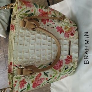 Brahmin Floral Reptile bag